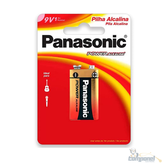 Bateria 9v Alcalina Não Recarregável Panasonic